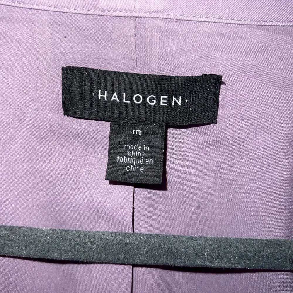 Halogen Medium Lavender Cardigan Jacket Lightweight Military